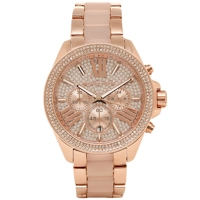 Michael Kors MK6096 Wren Crystal Dial Rose Ton..
