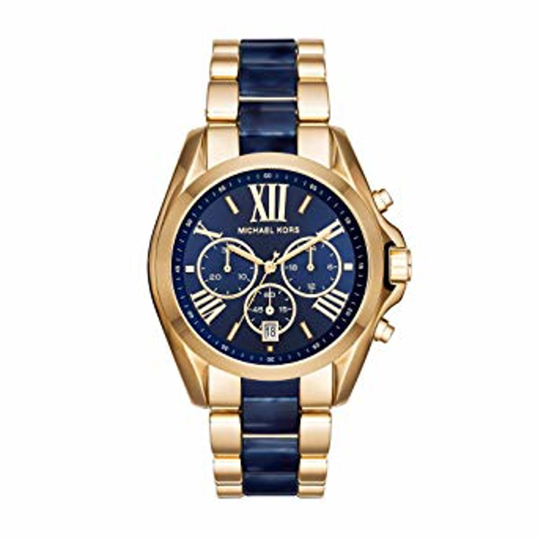 Michael Kors MK6268 Bradshaw Blue Dial Two Tone Bracelet Men's Watch