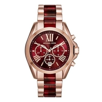Michael Kors MK6270 Bradshaw Red Dial Rose Gol..