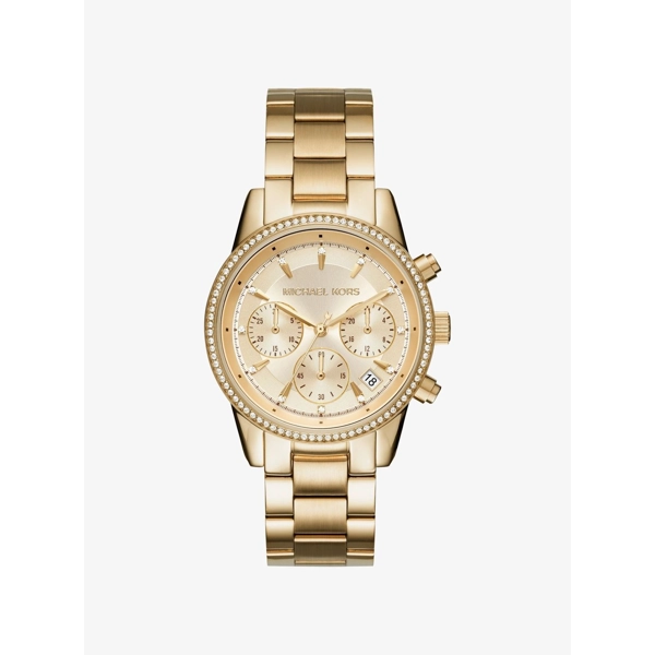 Michael Kors MK6356 Ritz Pave Gold Tone Stainless Steel Ladies Watch