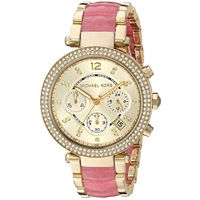 Michael Kors MK6363 Parker Two Tone Gold Pink ..