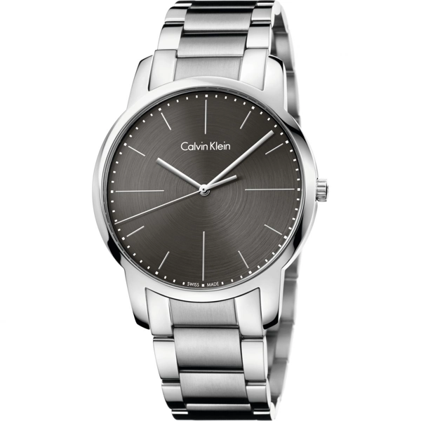 Calvin Klein K2G2G1Z3 City Swiss Made Black Dial Men's Steel Watch