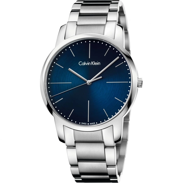 Calvin Klein K2G2G1ZN City Swiss Made Blue Dial Men's Steel Watch