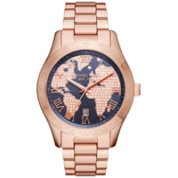 Michael Kors MK6395 Layton Rose Gold Tone Blue..