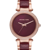 Michael Kors MK6412 Parker Rose Gold Tone Plum..