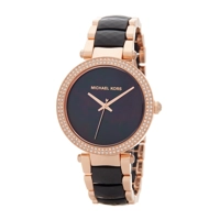 Michael Kors MK6414 Parker Rose Gold Tone Blac..