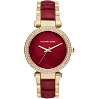 Michael Kors MK6427 Parker Crystallized Red Go..