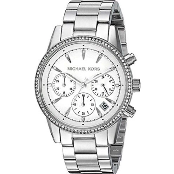 Michael Kors MK6428 Ritz White Dial Silver Tone Steel Ladies Watch