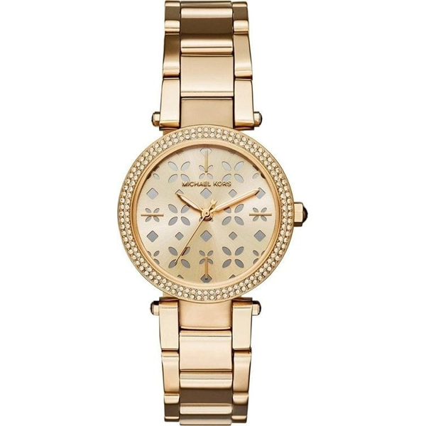 Michael Kors MK6469 Mini Parker Floral Gold Tone Dial Ladies Watch
