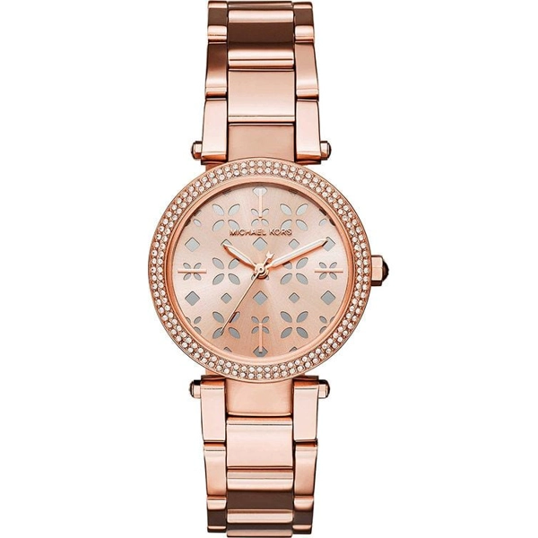 Michael Kors MK6470 Mini Parker Floral Rose Gold Dial Ladies Watch