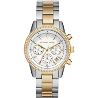 Michael Kors MK6474 Ritz Two Tone Crystal Whit..