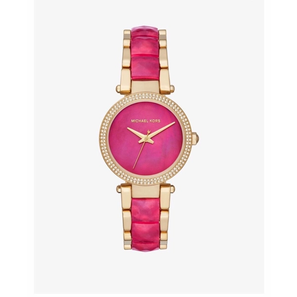 Michael Kors MK6490 Parker Dual Tone Pink Dial Ladies Watch