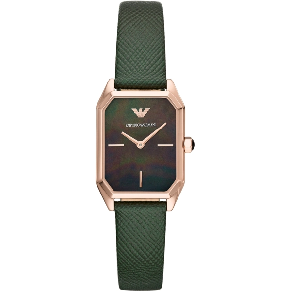 Emporio Armani AR11149 Two-Hand Green Leather Ladies Watches