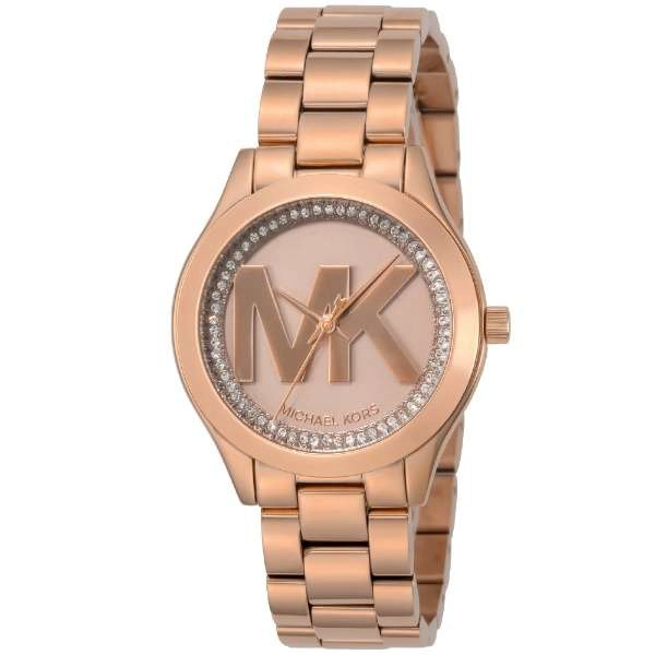 Michael Kors MK3549 Mini Slim Runway Rose Gold Crystal Ladies Watch