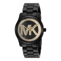 Michael Kors MK6057 Runway Black-Gold Dial Ion..