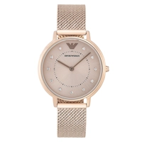 Emporio Armani AR11129 Rose Gold Tone Mesh Lad..