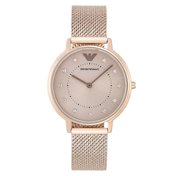 Emporio Armani AR11129 Rose Gold Tone Mesh Ladies Watch