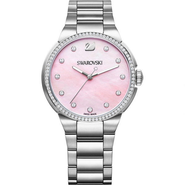 Swarovski 5205993 City Pink Dial Stainless Steel Ladies Watch