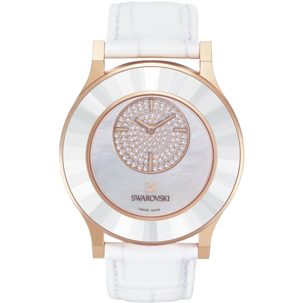 Swarovski 5095482 OCTEA Ladies White Dial Leather Strap Watch