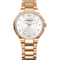 Swarovski 5181642 Silver Dial Rose Gold Stainl..