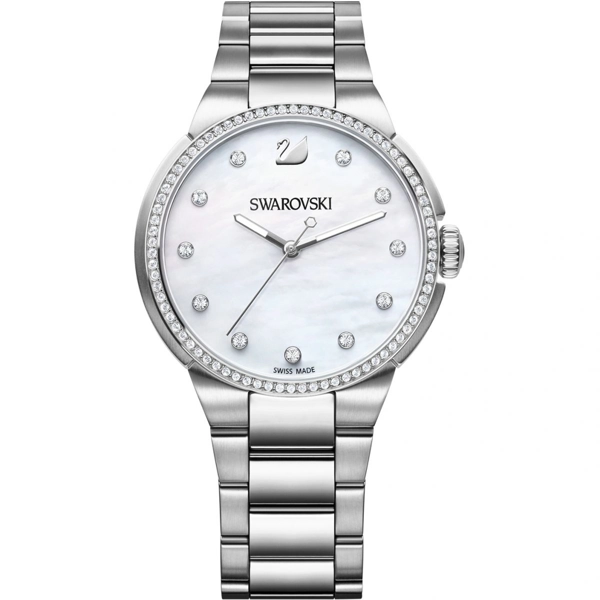 Swarovski 5181635 White Dial Stainless Steel Silver Ladies Watch