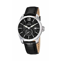 Jaguar J663/4 Quartz Black Dial Leather Strap ..