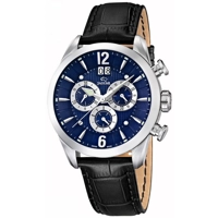 Jaguar J661/2 Quartz Swiss Made Black Strap Le..