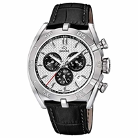 Jaguar J857/3 Swiss Made Black Leather Strap W..
