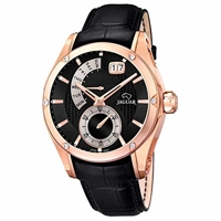 Jaguar J679/A Swiss Made Rose Gold Plated Leat..