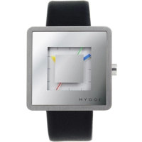 Hygge MSL2089CH M Silver Dial Leather Strap Un..