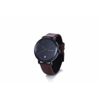 Hygge MSL2203BC BO Black Dial Leather Strap Un..