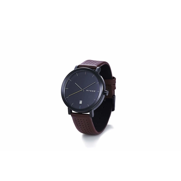 Hygge MSL2203BC BO Black Dial Leather Strap Unisex Watch