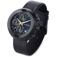 Hygge MSL2312BCBK Mens Black Dial With Black L..