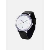 Hygge MSL2203C BK White Dial Leather Strap Uni..