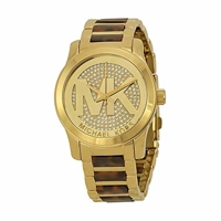 Michael Kors Gold Dial Stainless Steel Strap L..