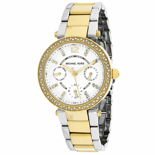 Michael Kors MK605 Stainless Steel White Dial Ladies Watch