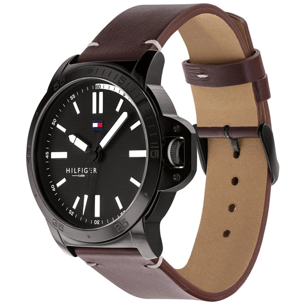 Tommy Hilfiger 1791589 Mens Brown Leather Strap Watch