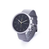 Hygge MSL3216CWH Black Dial Leather Strap Watc..