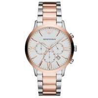 Emporio Armani AR11209 White Dial Stainless St..