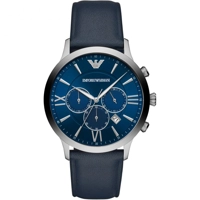 Emporio Armani AR11226 Blue Dial Leather Strap..