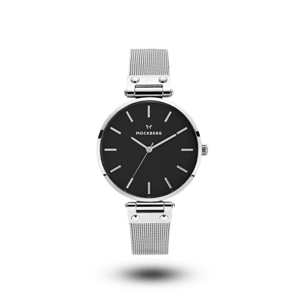 Mockberg MO504 Stainless Steel Black Dial Watch For Ladies