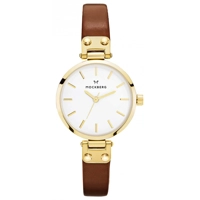 Mockberg MO208 Brown Leather White Dial Ladies..