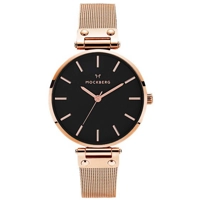 Mockberg MO508 Ladies Rose Gold Black Dial Watch