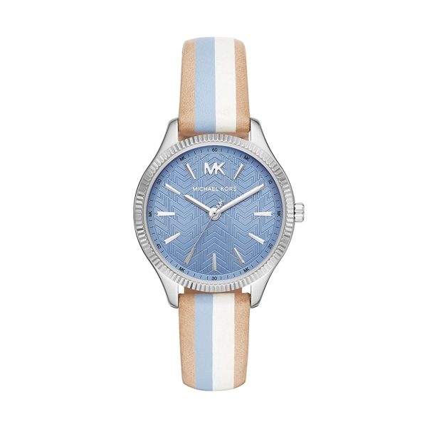 Michael Kors MK2807 Blue Dial Leather Strap Ladies Watch