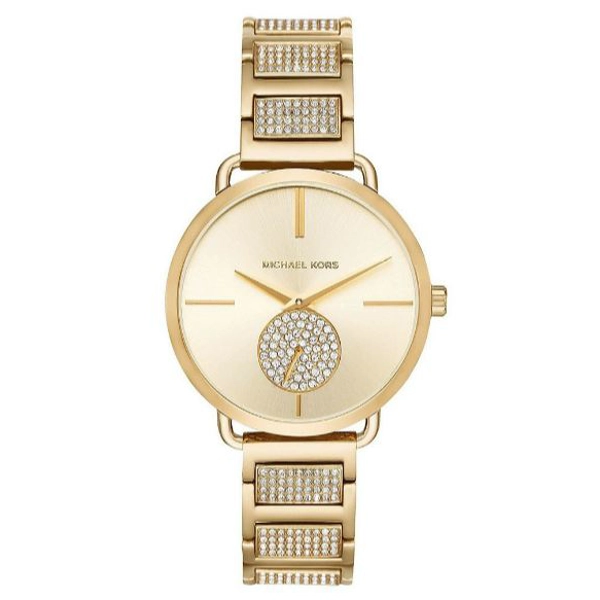 Michael Kors MK3852 Yellow Gold Dial Stainless Steel Strap Ladies Watch