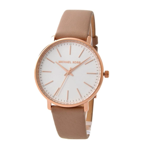 Michael Kors MK2748 White Dial Leather Strap Ladies Watch