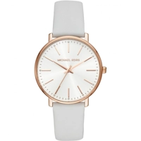 Michael Kors MK2800 White Dial Leather Strap L..
