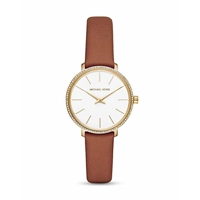 Michael Kors MK2801 White Dial Leather Strap L..