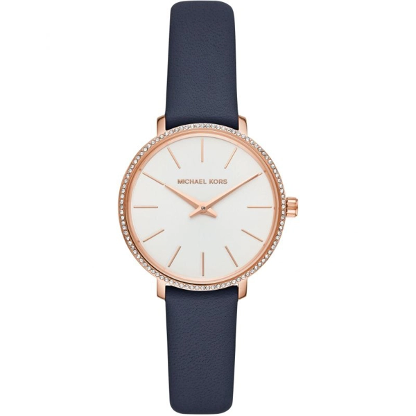 Michael Kors MK2804 White Dial Leather Strap Ladies Watch