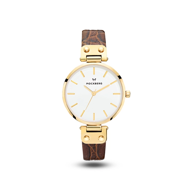 Mock Bergh MO125 White Dial Leather Strap Ladies Watch